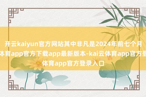 开云kaiyun官方网站其中非凡是2024年前七个月-kai云体育app官方下载app最新版本-kai云体育app官方登录入口