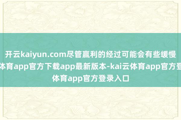 开云kaiyun.com尽管赢利的经过可能会有些缓慢-kai云体育app官方下载app最新版本-kai云体育app官方登录入口