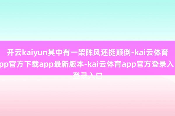开云kaiyun其中有一架阵风还挺颠倒-kai云体育app官方下载app最新版本-kai云体育app官方登录入口