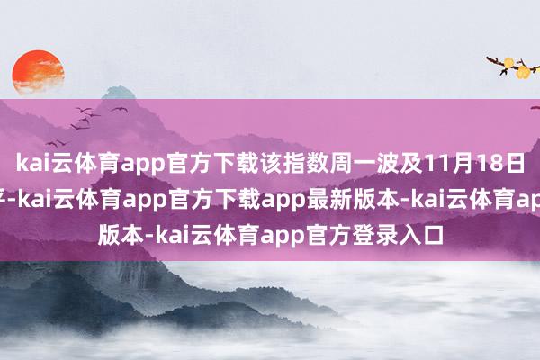 kai云体育app官方下载该指数周一波及11月18日以来的最高水平-kai云体育app官方下载app最新版本-kai云体育app官方登录入口
