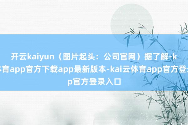 开云kaiyun　　（图片起头：公司官网）　　据了解-kai云体育app官方下载app最新版本-kai云体育app官方登录入口