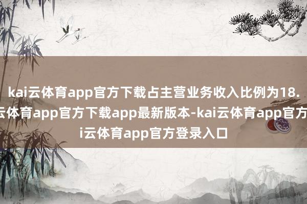 kai云体育app官方下载占主营业务收入比例为18.4%-kai云体育app官方下载app最新版本-kai云体育app官方登录入口