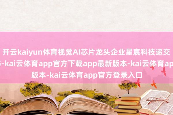 开云kaiyun体育视觉AI芯片龙头企业星宸科技递交H股上市招股书-kai云体育app官方下载app最新版本-kai云体育app官方登录入口
