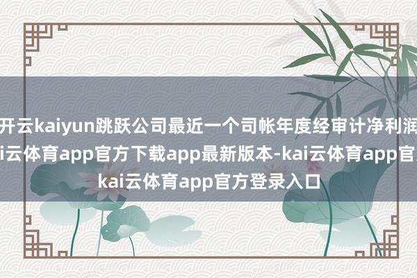 开云kaiyun跳跃公司最近一个司帐年度经审计净利润的10%-kai云体育app官方下载app最新版本-kai云体育app官方登录入口
